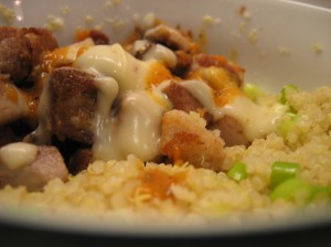 Pork with quinoa