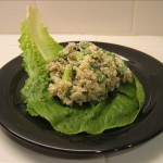 Served on a lettuce leaf